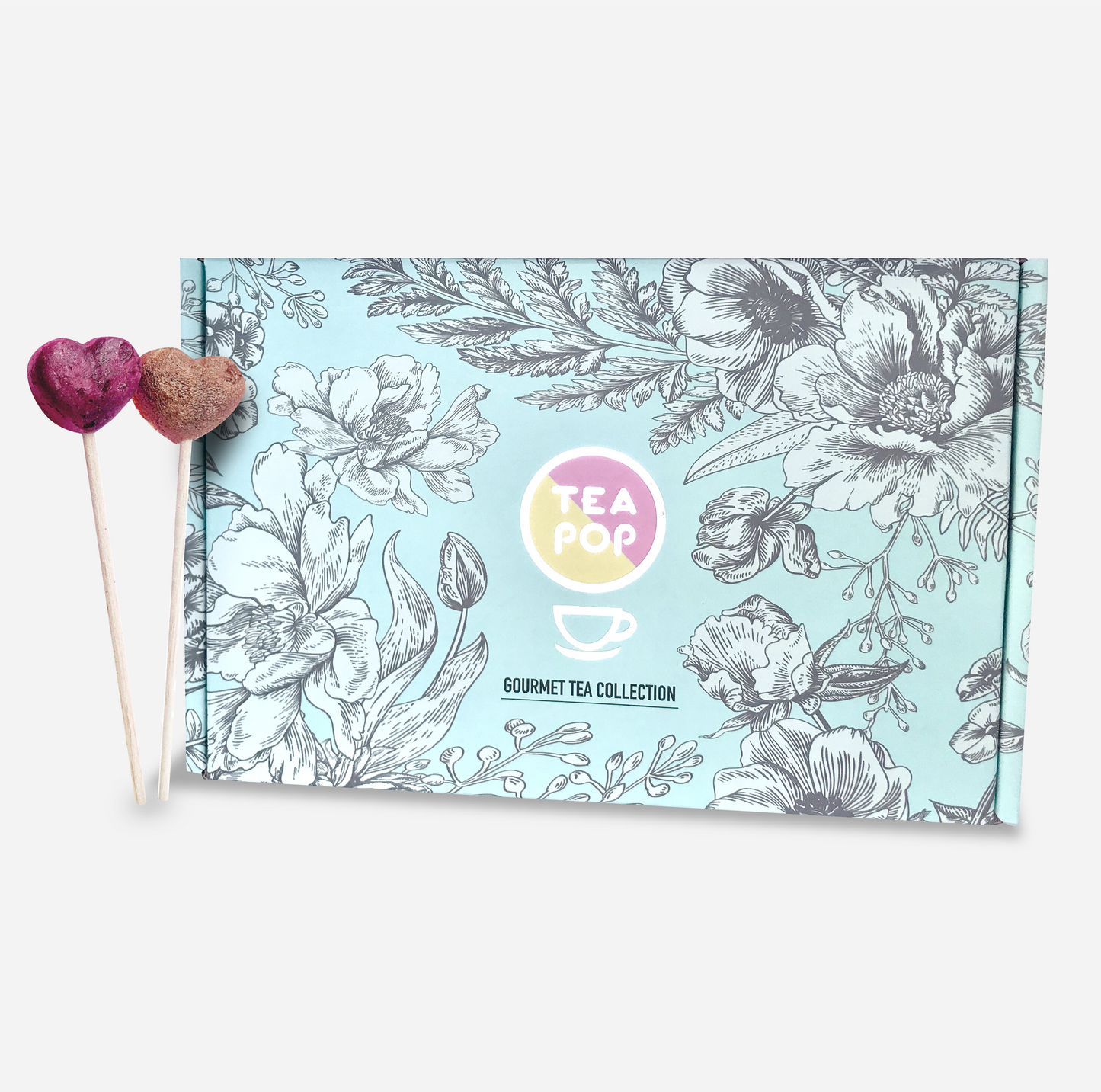 TEA-POP Geschenk-Set, Elegante Box mit 18 verschiedene Tea-Pops