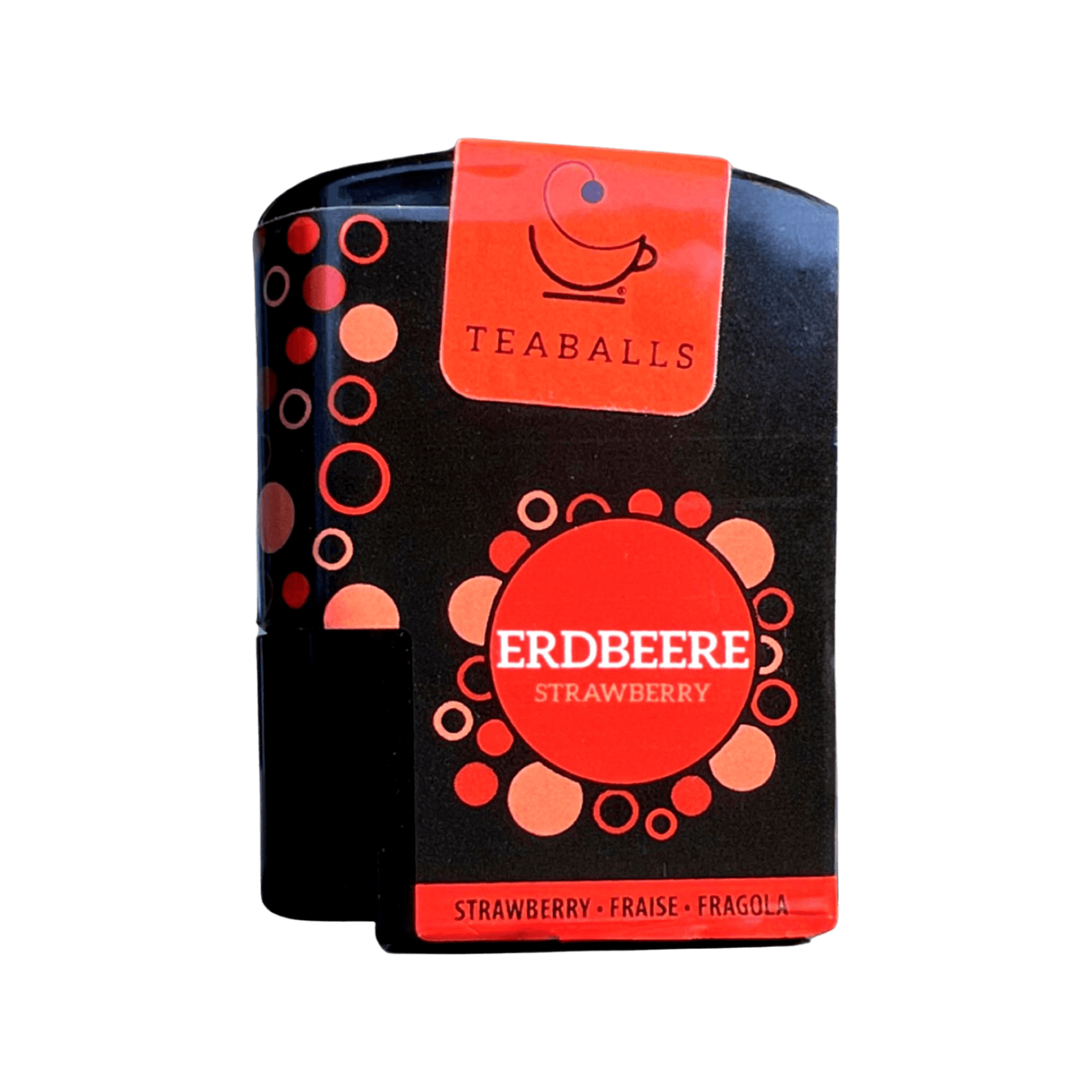 TEABALLS - Dosierspender Erdbeere | BLACK SELECTION | 30-60 Tassen