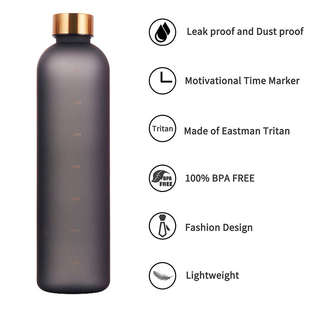 Wasserflasche mit Zeitmarkierung 1000ml - MYTEACOFFEE.COM | TEABALLS Online bestellen | Gratis Versand ab 30€